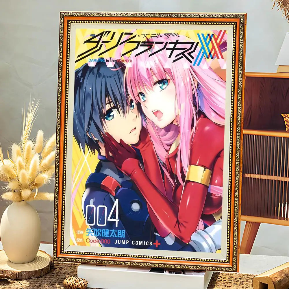 Darling in the FranXX Anime Poster – HD Self-Adhesive Wall Art