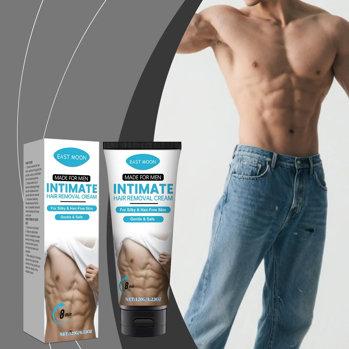East Moon Men's Hair Removal Cream – Gentle & Non-Irritating