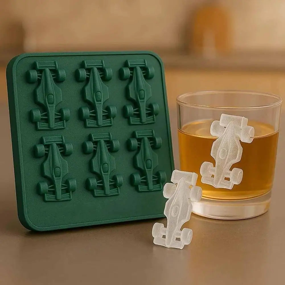 Formula Racing Car Ice Mold F1 Silicone Jelly 6-Cavity 3D Race