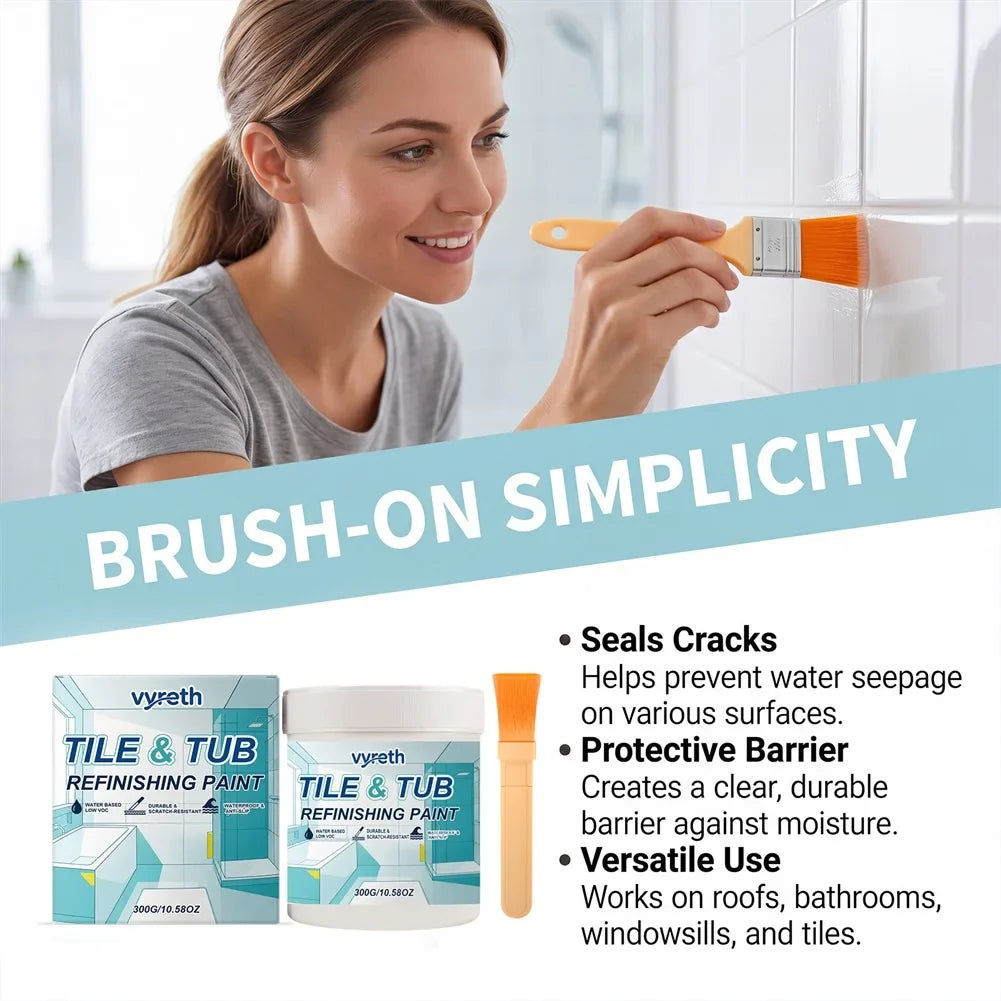 Tile & Bathtub Refinishing Paint Kit – Waterproof DIY Coating
