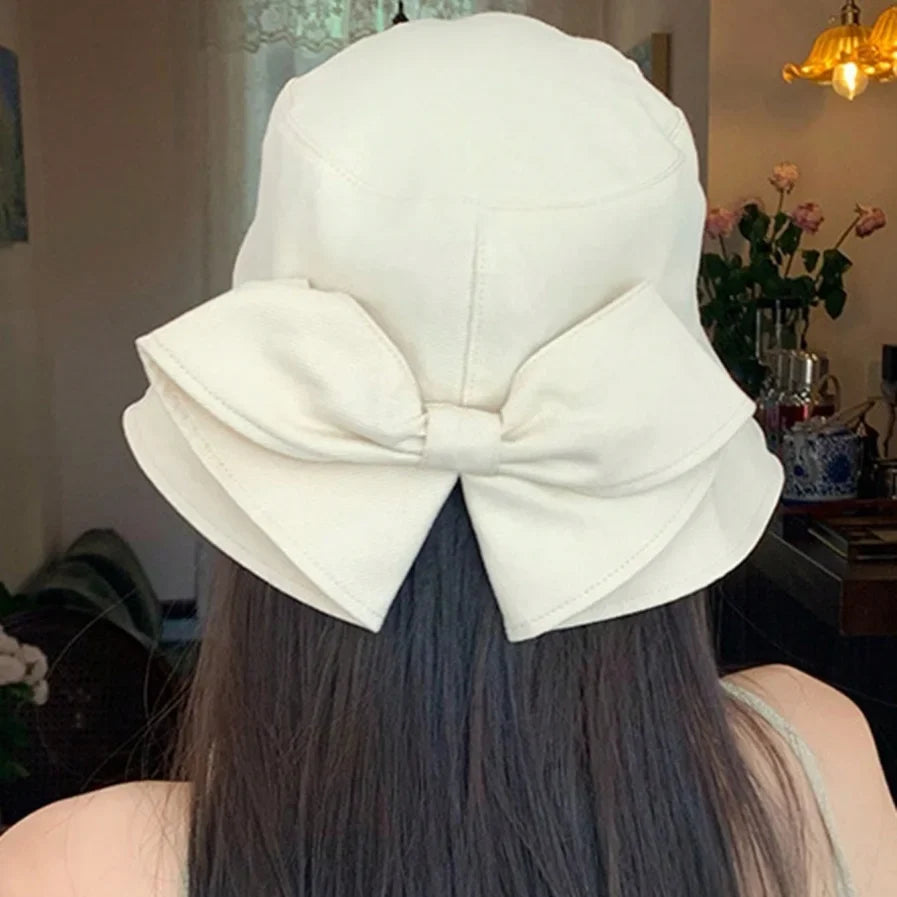 Women's Wide-Brim Bow Sun Hat | Summer Japanese Casual Style