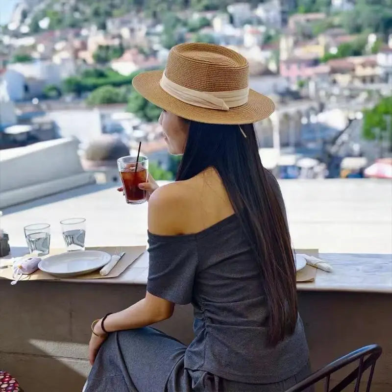Women's Foldable Straw Sun Hat | UV Protection Beach Cap