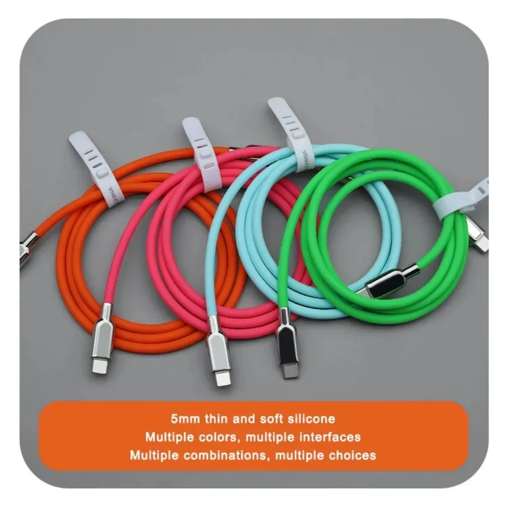 240W USB-C to USB-C Fast Charging Liquid Silicone Cable