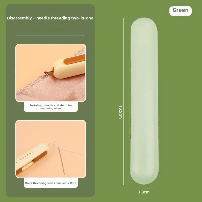2-in-1 Needle Threader & Seam Ripper Sewing Tool