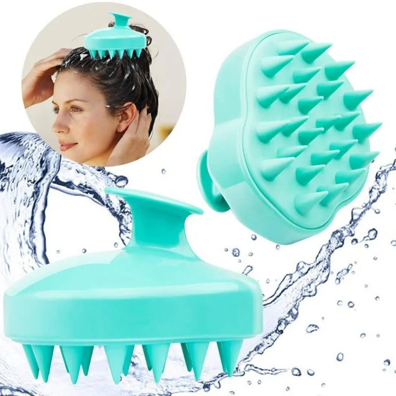 Soft Silicone Scalp Massage Shampoo Brush & Bath Comb