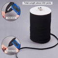 100 Yards 2/5" Braided Flat Elastic Band – Sewing & Headbands