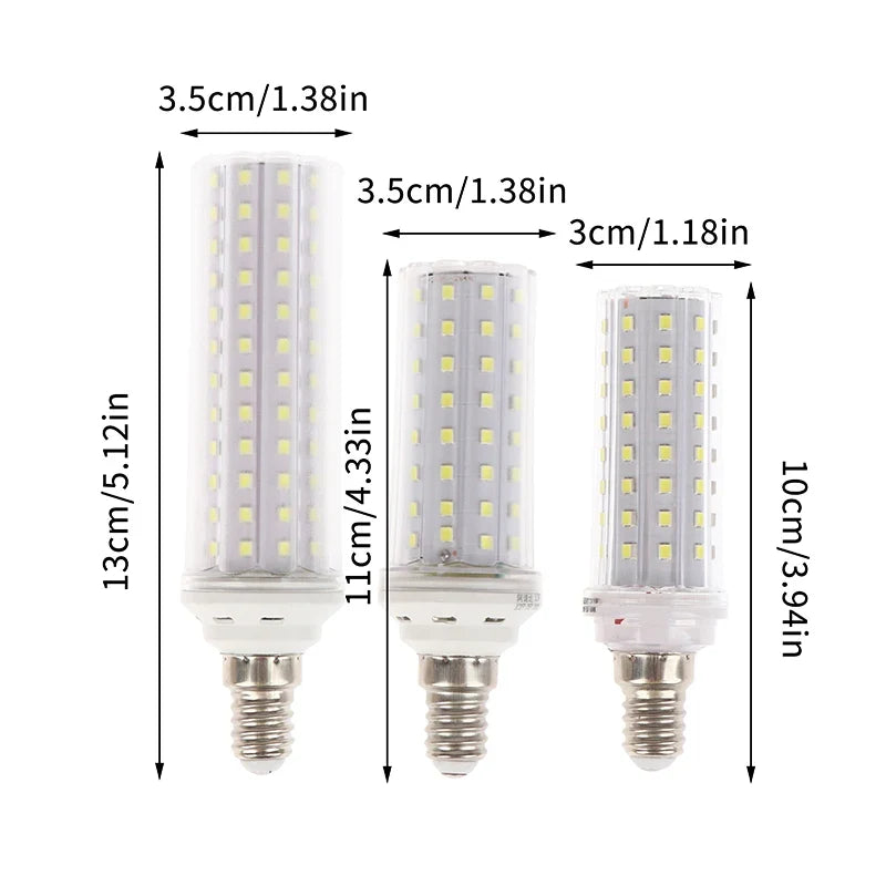 Versatile E27 E14 18W 20W 30W LED Lamp Corn Bulb AC85-265V No Flicker