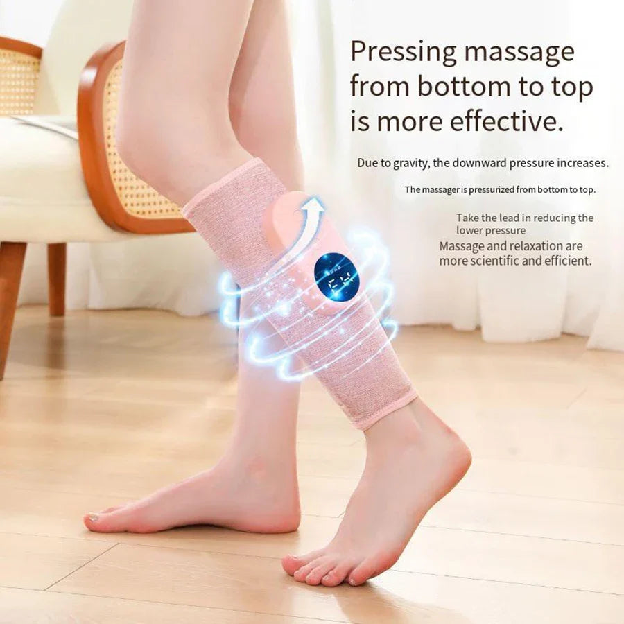 Wireless Leg & Calf Massager – 360° Air Pressure & Warm Compress