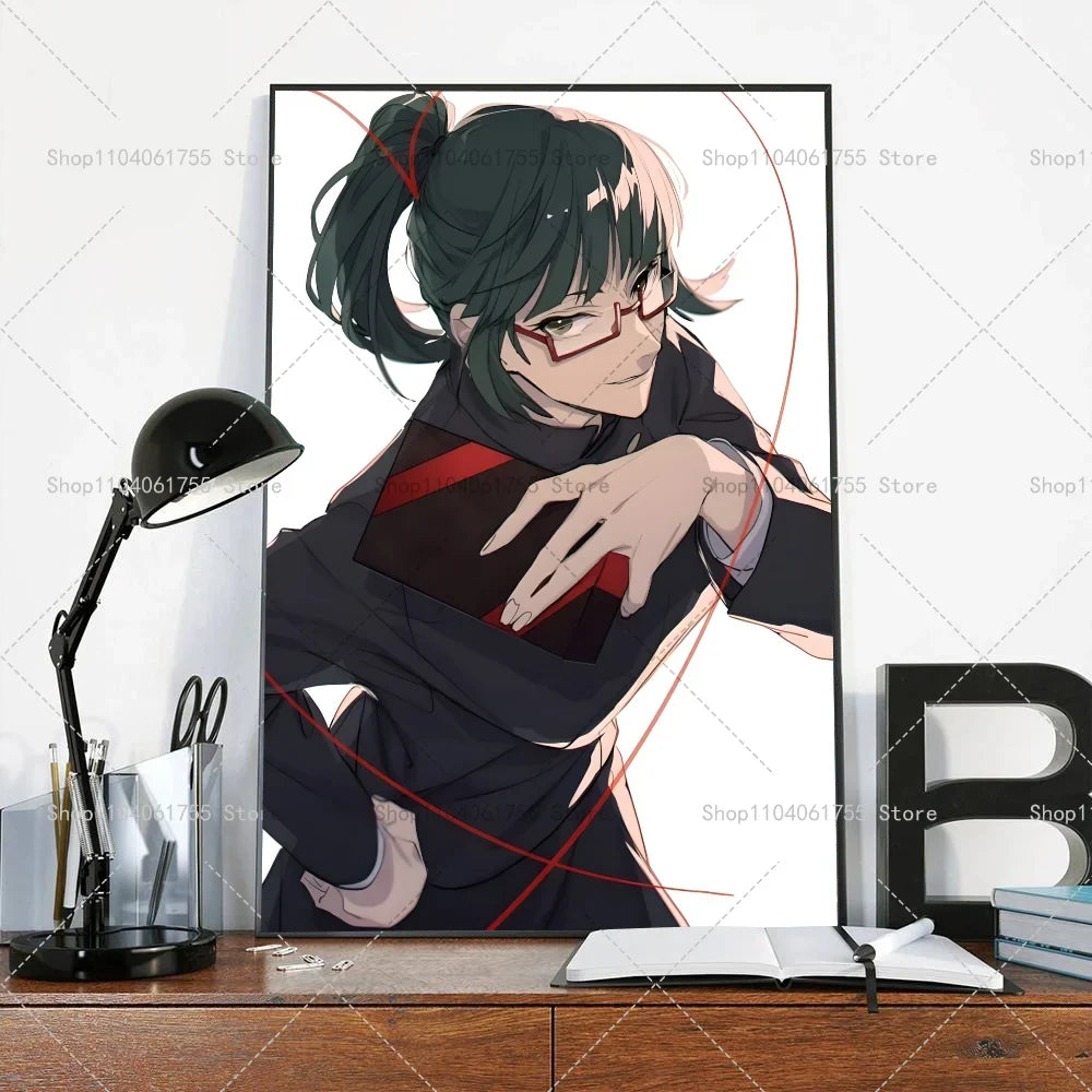 Jujutsu Kaisen Maki Zenin Anime Poster – Self-Adhesive Wall Art