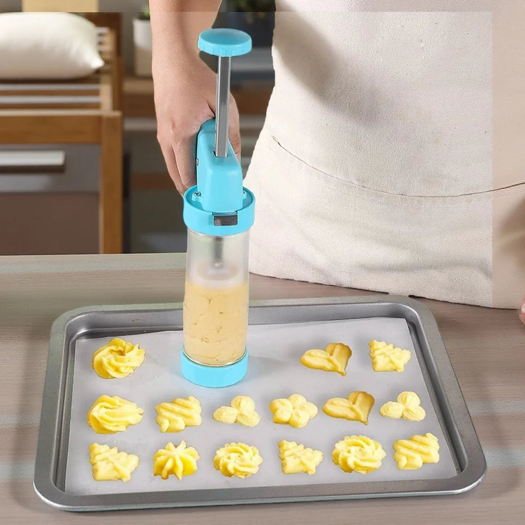 23-Piece Cookie Press Gun Kit – Biscuit & Cake Decorator
