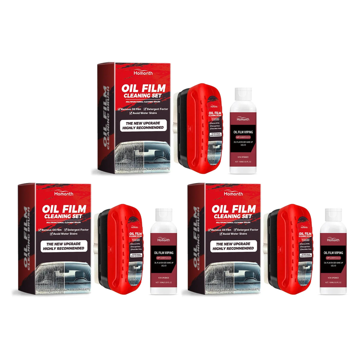 Homonth Car Windshield Oil Film Remover & Glass Coating Kit