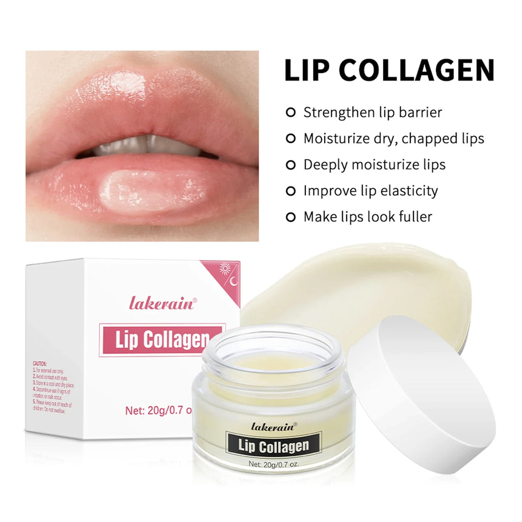 Lakerain Collagen Lip Mask & Balm – Hydrates & Smooths Lips