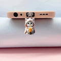Cute Cat Dust Plug Charm for iPhone & USB-C | Phone Pendant