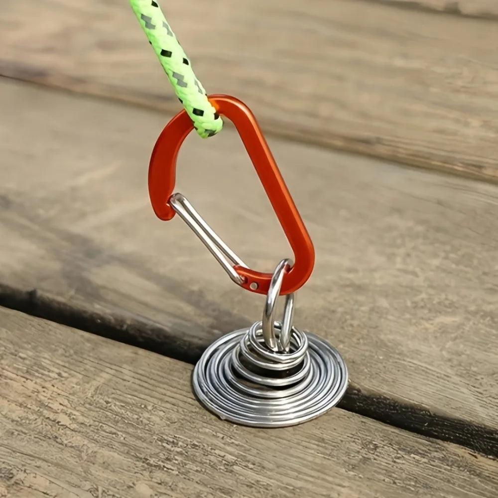 Stainless Steel Tent Wind Rope Buckle Hook Set – 4/6 Pack