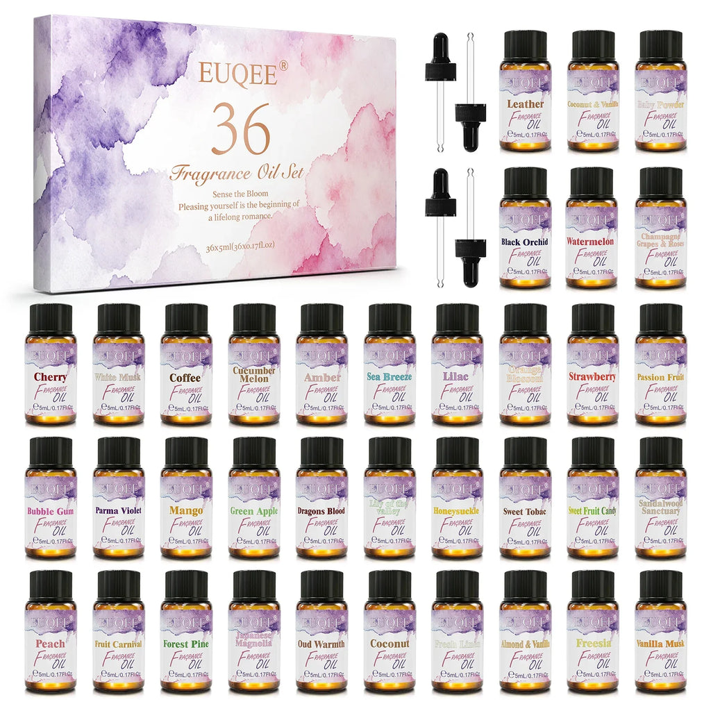 EUQEE 36-Piece Fragrance Oils Set – Candle & Diffuser Making