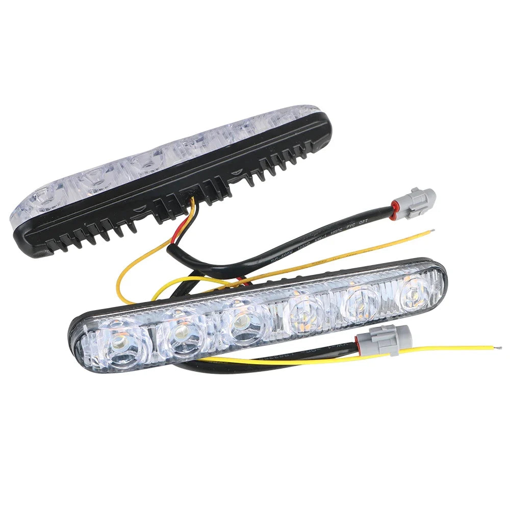 Universal DC 12V LED Daytime Running Lights with Turn Signal