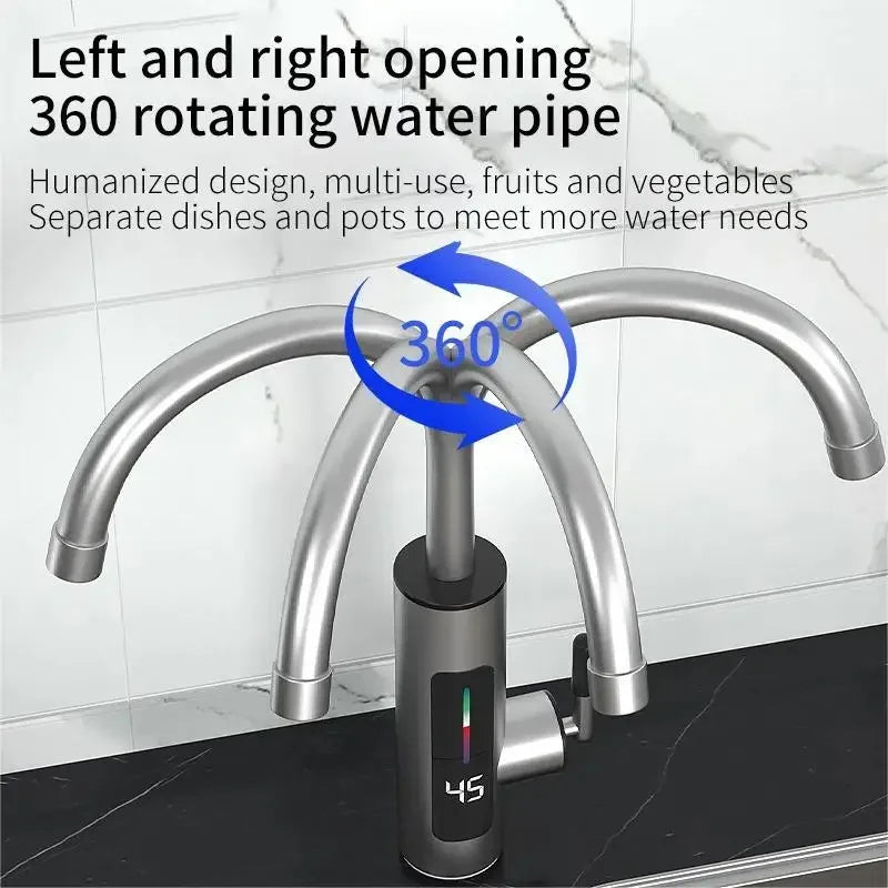 HOMEFISH 3000W Instant Hot Water Faucet – Tankless Kitchen Tap