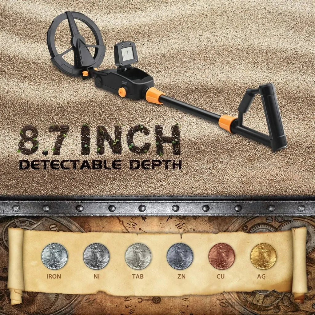 Waterproof Kid Metal Detectors Gold Detector Lightweight Search Coil