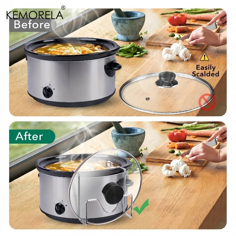 Stainless Steel Pot Lid Rack & Organizer – 1 or 2 Pack