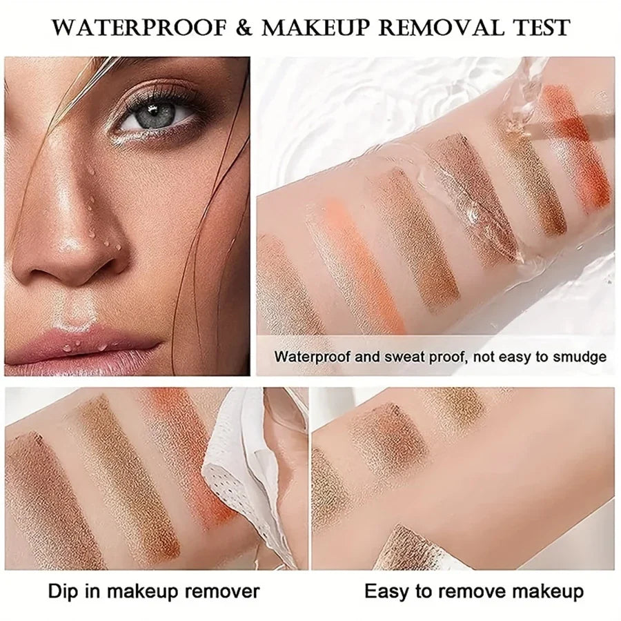 Dual-Color Shimmer Eyeshadow Stick – Waterproof Cream Pencil