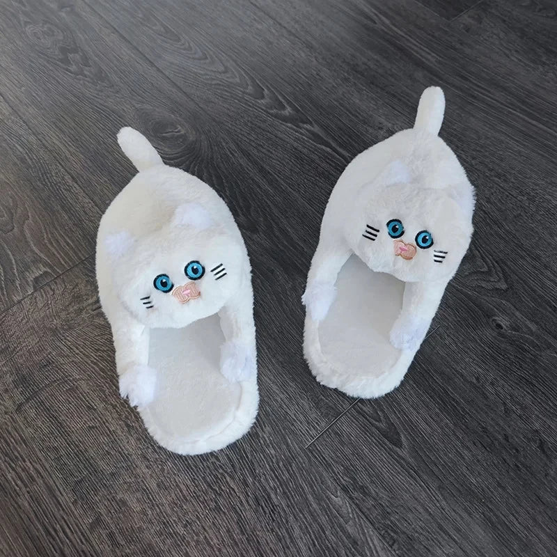Women's Fluffy Fur Slippers – Warm Cosy Indoor House Shoes