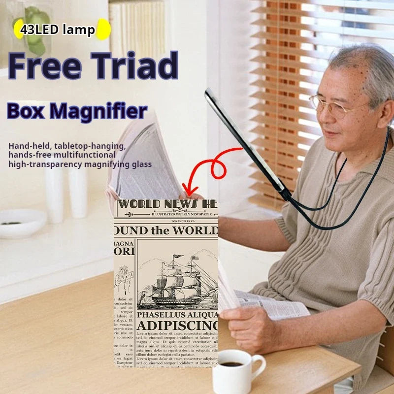 Hands-Free Neck Magnifier with LED Light & USB Charging