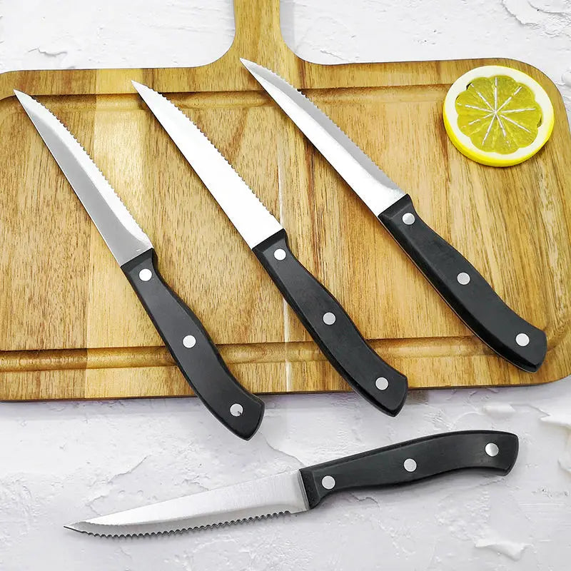 Stainless Steel Serrated Steak Knife Set – Sharp & Durable