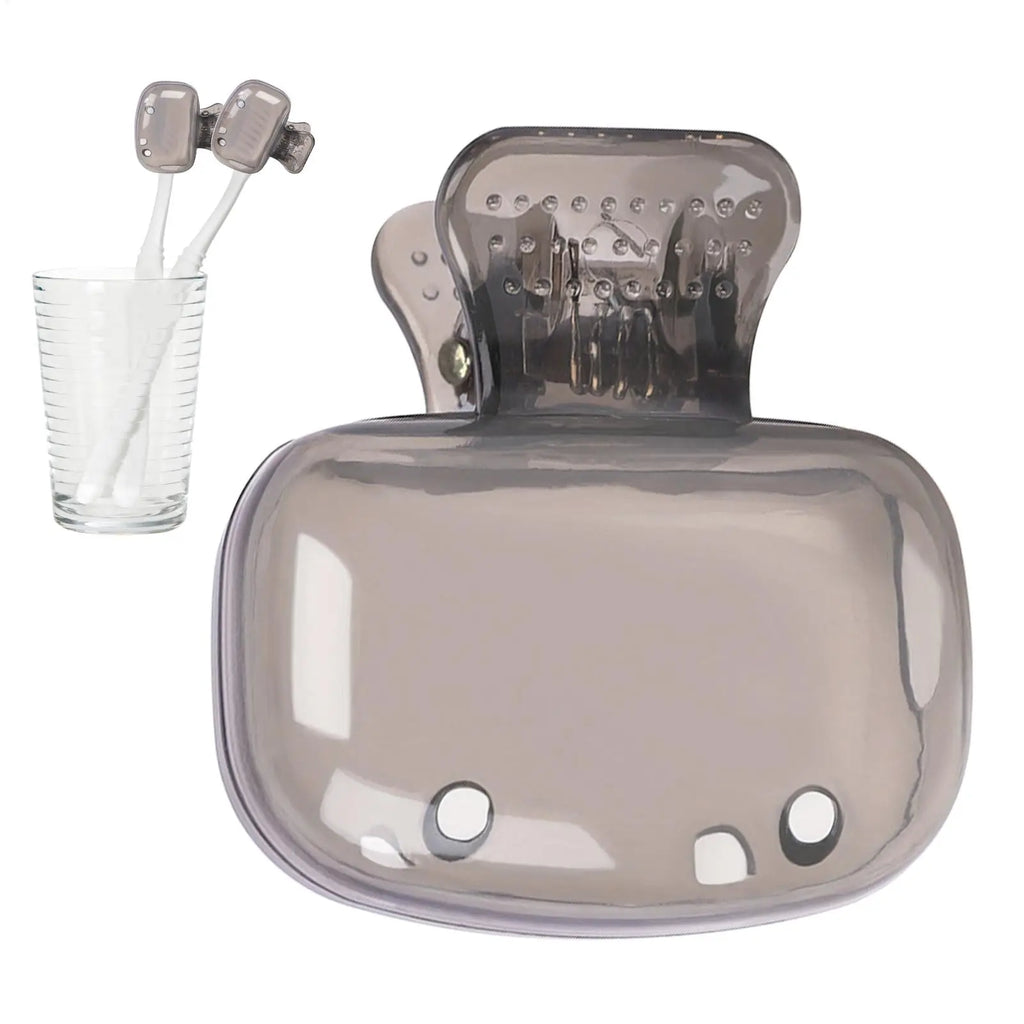 Clip-On Dustproof Toothbrush Cover Cap for Travel & Home