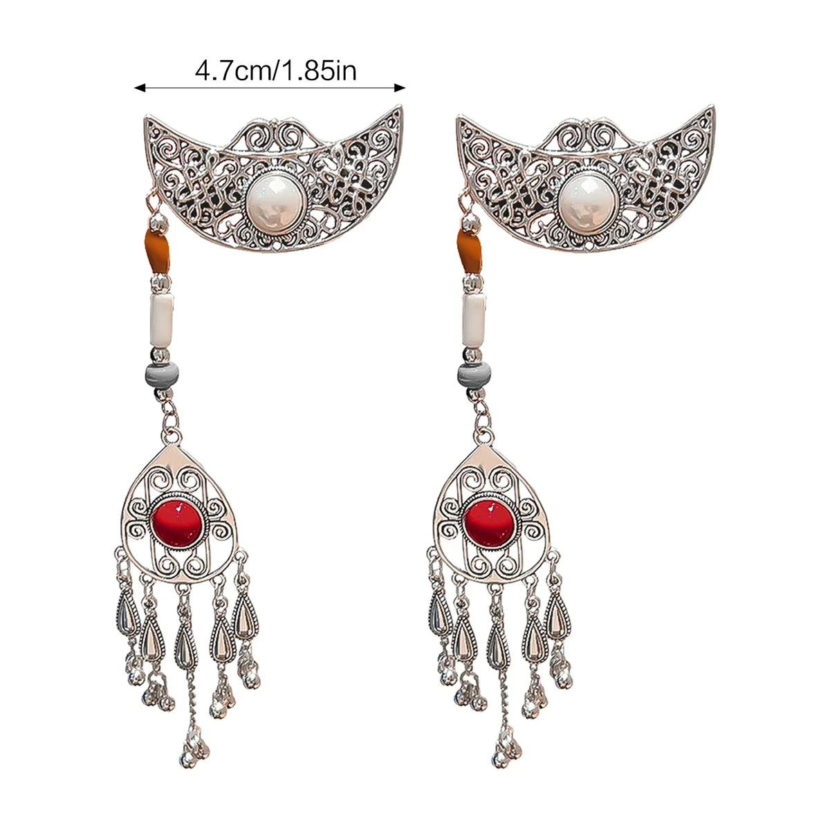 Mongolian Ethnic Hair Clips for Women – Retro Style, Set of 2
