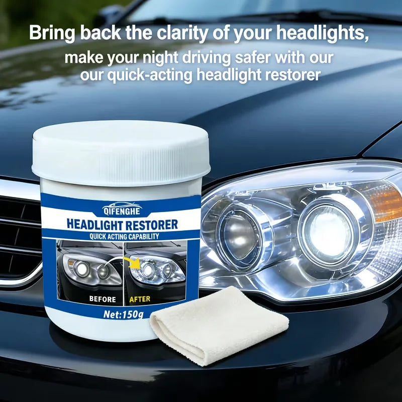 Car Headlight Restoration Paste – Crystal Coating & Clarity Polish