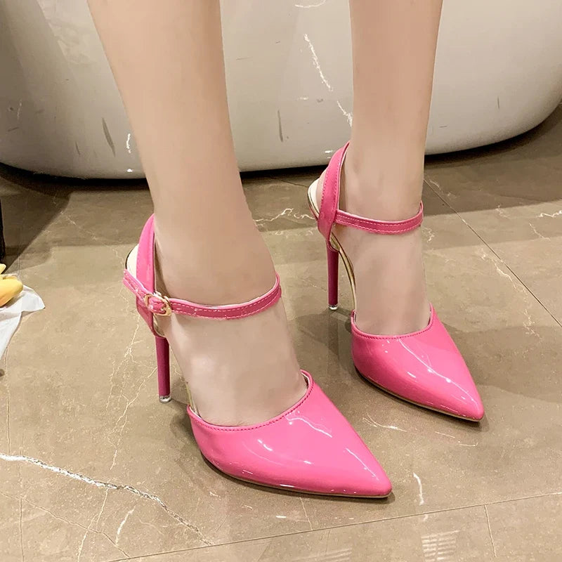 Women's Super High Stiletto Heel Sandals – Buckle Party Shoes