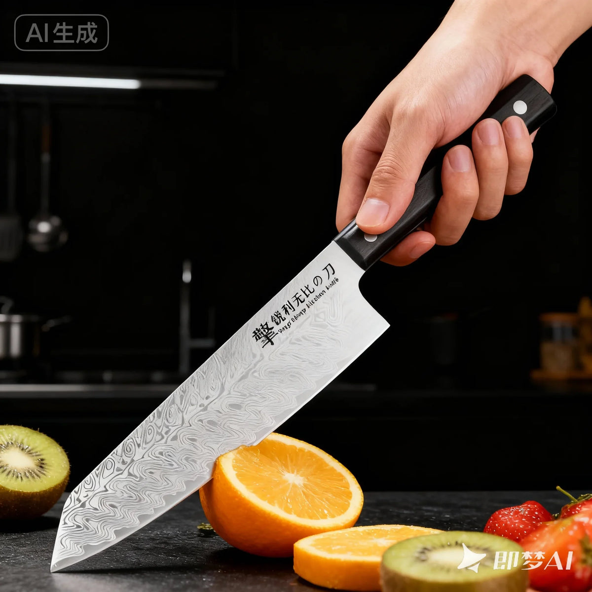 Damascus Kitchen Knife – Japanese Stainless Steel Petty Knife