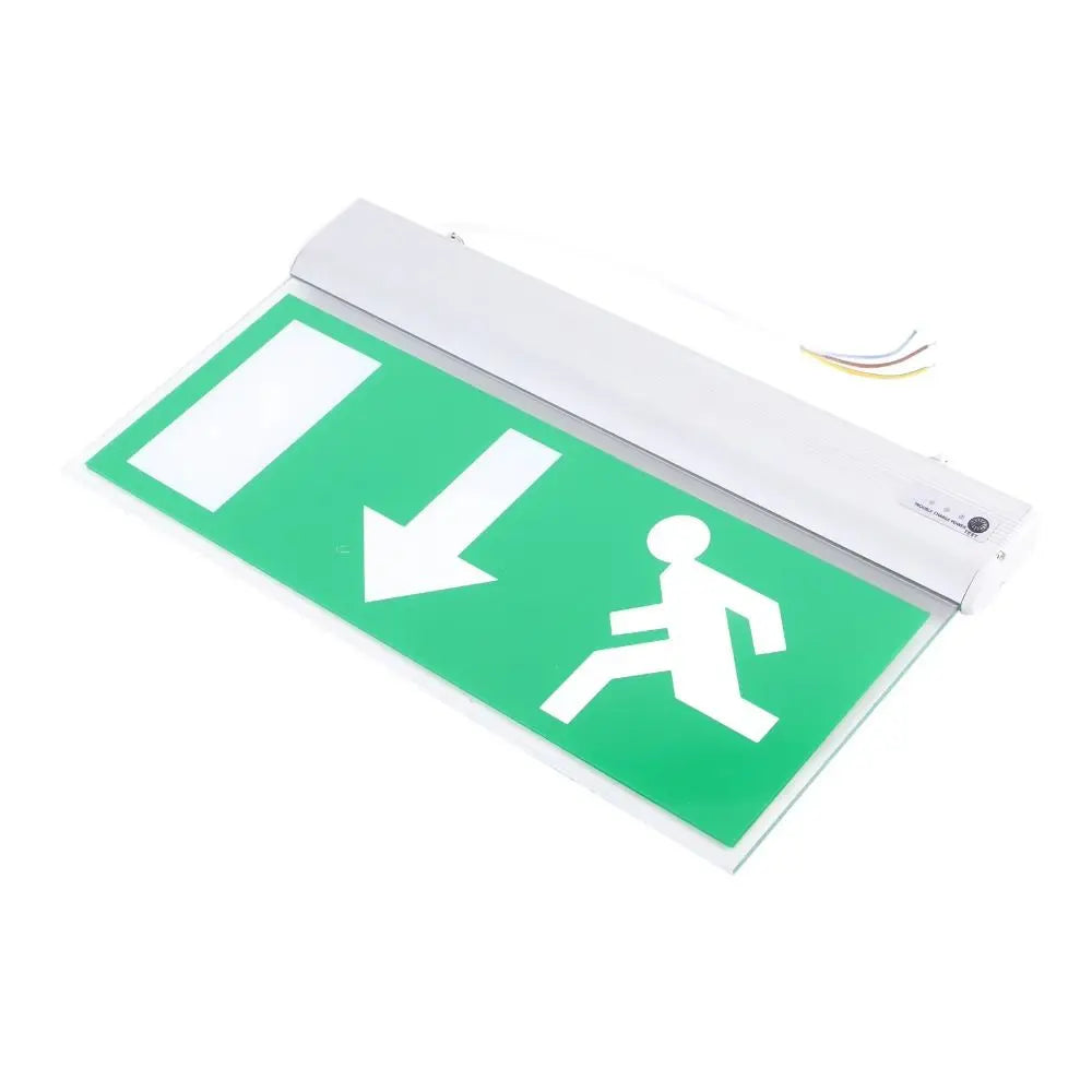 LED Exit Sign Emergency Evacuation Light | Acrylic Green Indicator