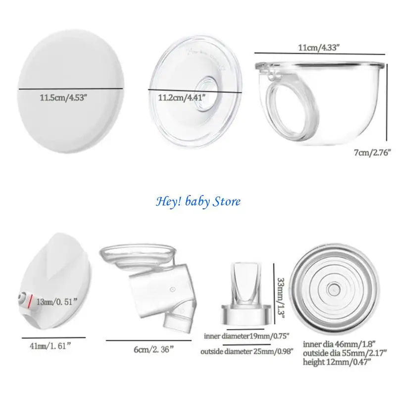 7-Piece Dust Cover Valve Flange Insert Set for S12 Breast Pump