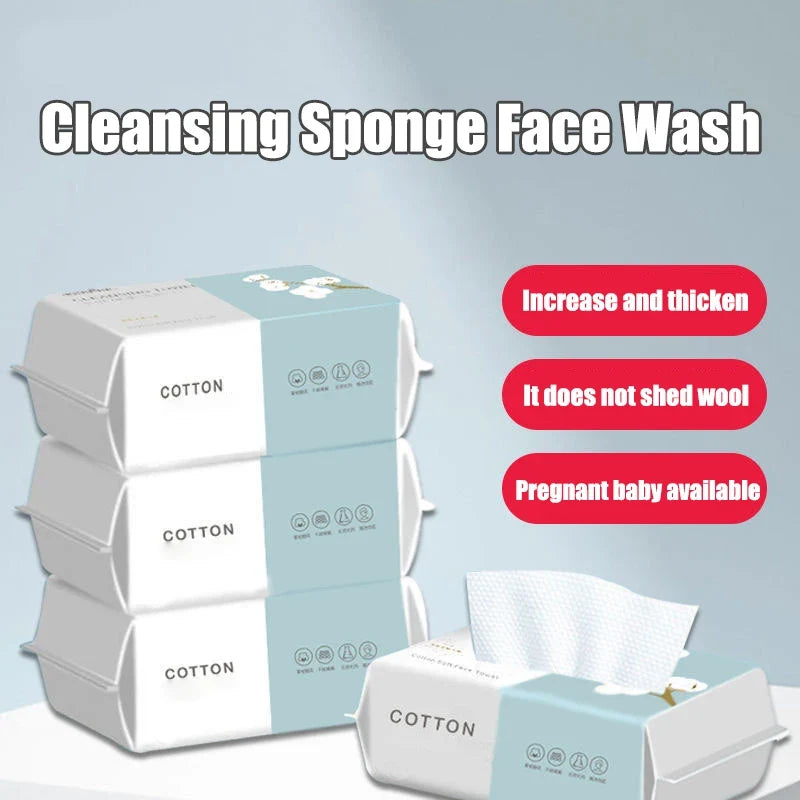 Natural Disposable Face Towel Travel Facial Cleansing Wet Dry Makeup
