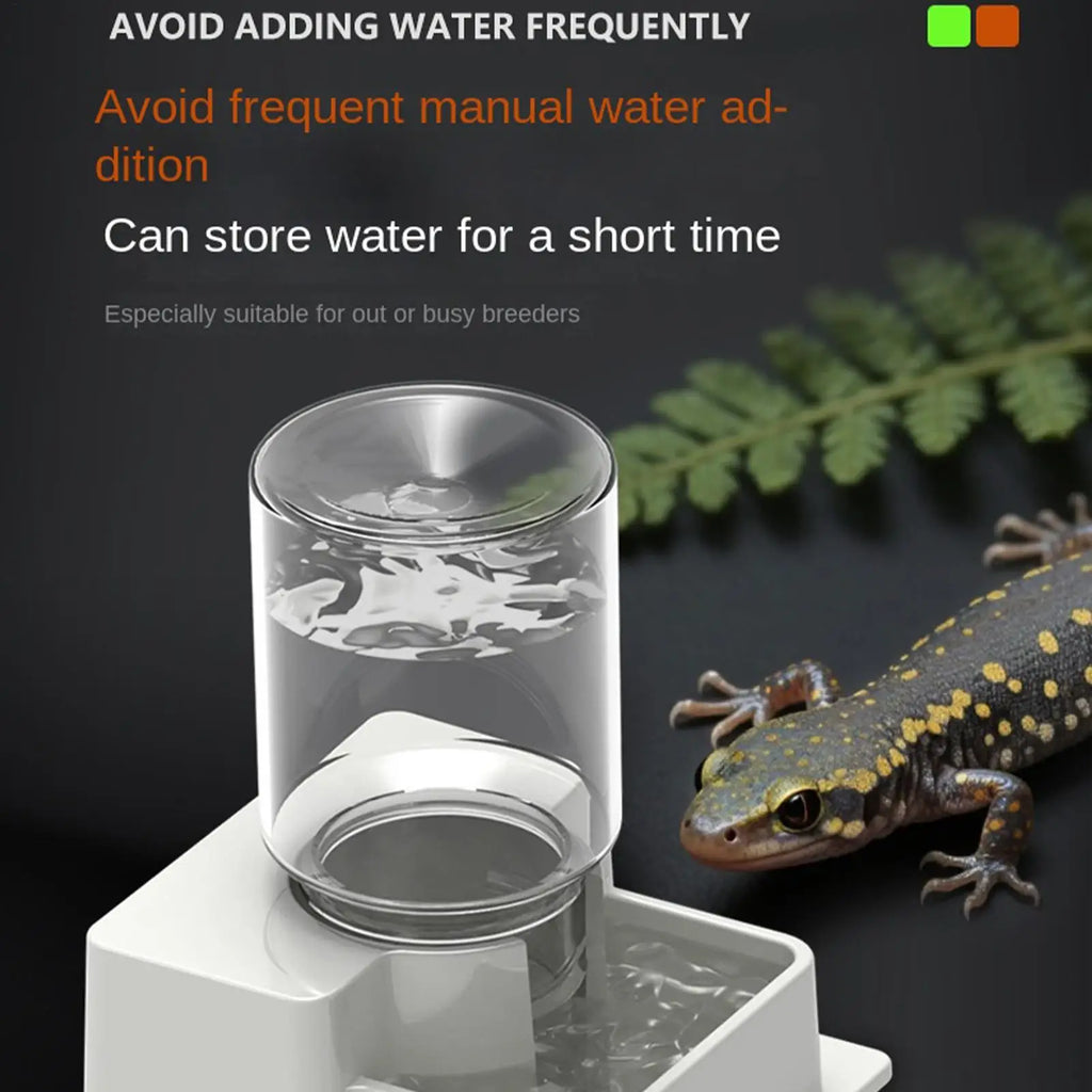 Reptile Water Fountain Dish – Terrarium Dispenser for Lizards
