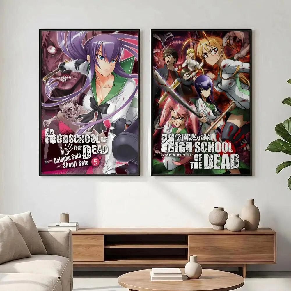 Highschool of the Dead Anime Poster – HD Waterproof Wall Art
