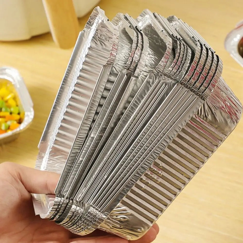10-Pack Aluminum Foil Trays for Air Fryer, Oven & BBQ