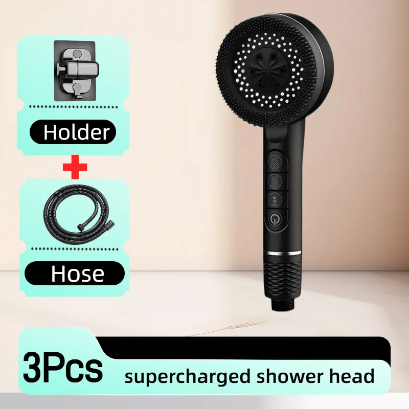 Adjustable High-Pressure Handheld Shower Head with Filter & Hose