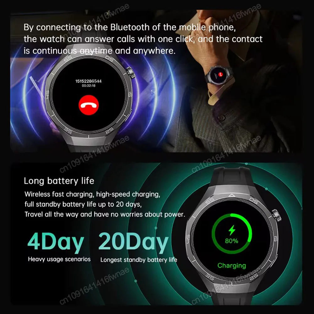 Men's GPS Smartwatch – Bluetooth Calls, HD Display & Health Tracker