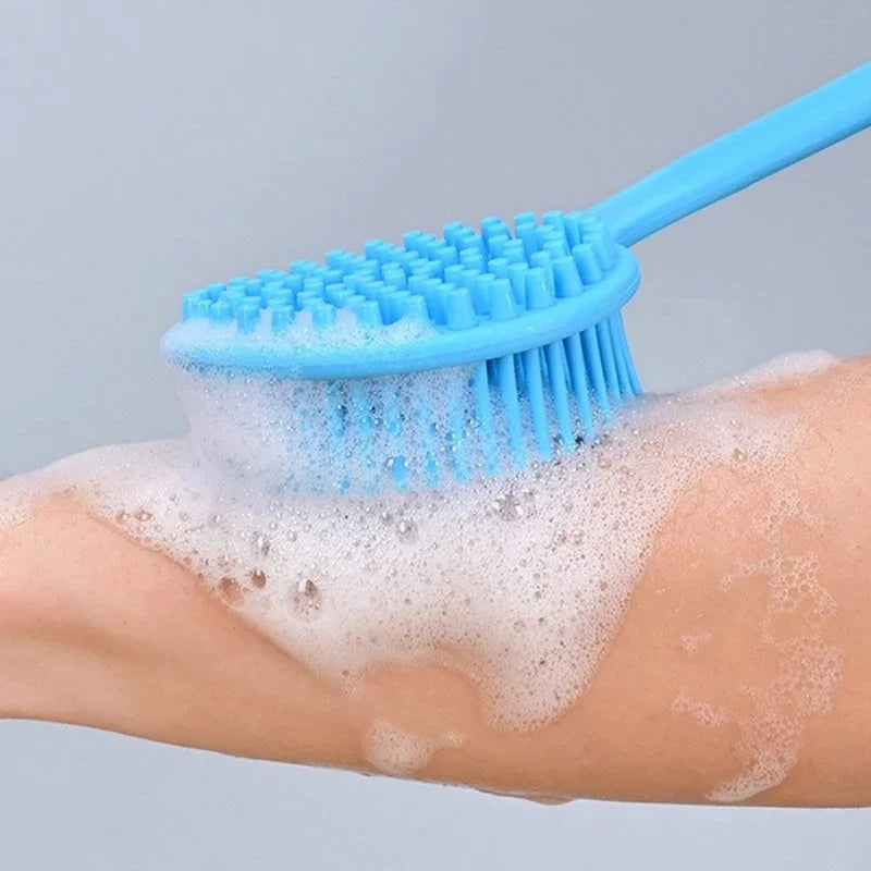 Silicone Back Scrubber – Long Handle Shower Exfoliating Brush