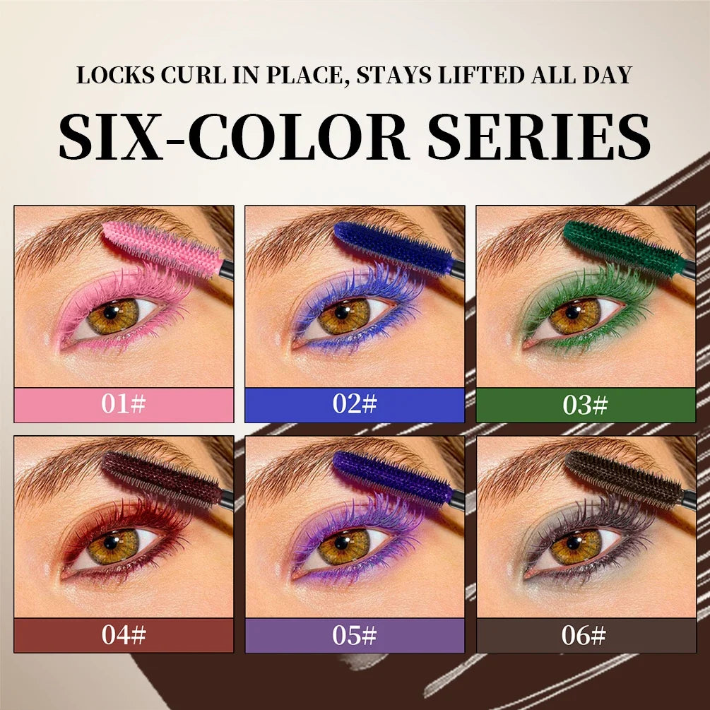 QIBEST 4D Silk Fiber Mascara – Waterproof & Colorful Lashes