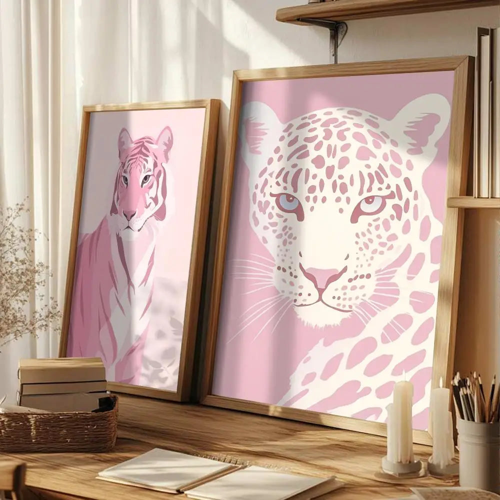 Pink Pattern Minimalist Wall Art Poster Sticker | Home Decor