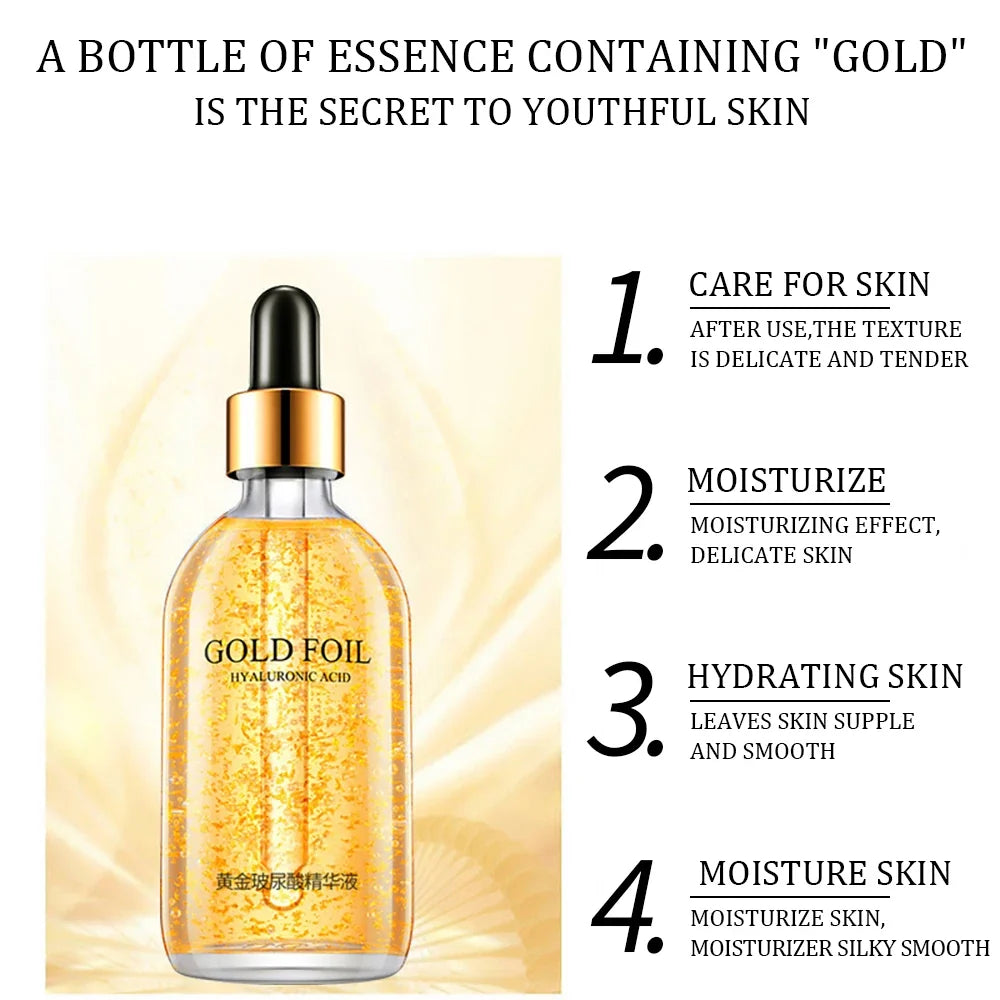 24K Gold Hyaluronic Acid Face Serum 100ml – Lifting & Brightening