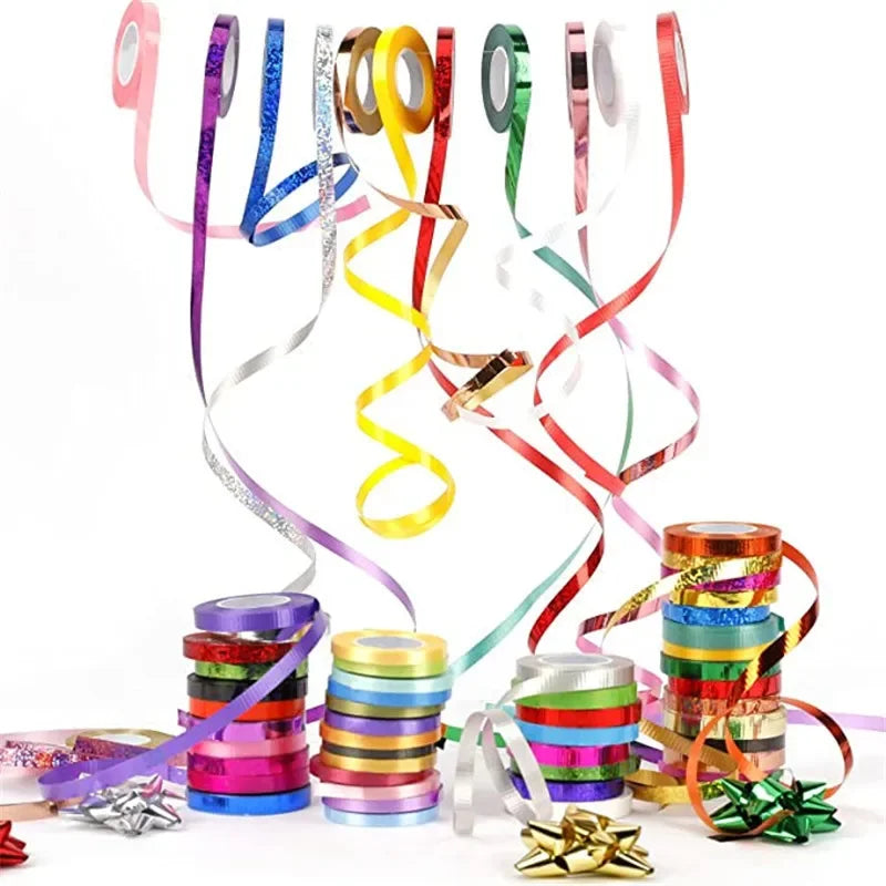 10Meter Rolls Balloon Ribbon Party Birthday Wedding Accessorie Laser
