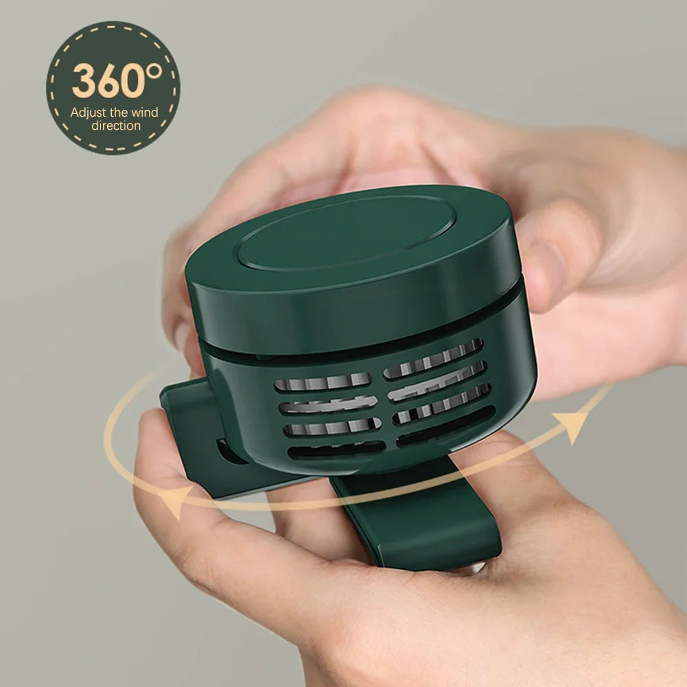 Portable Clip-On Fan | USB Rechargeable 3-Speed Waist Fan