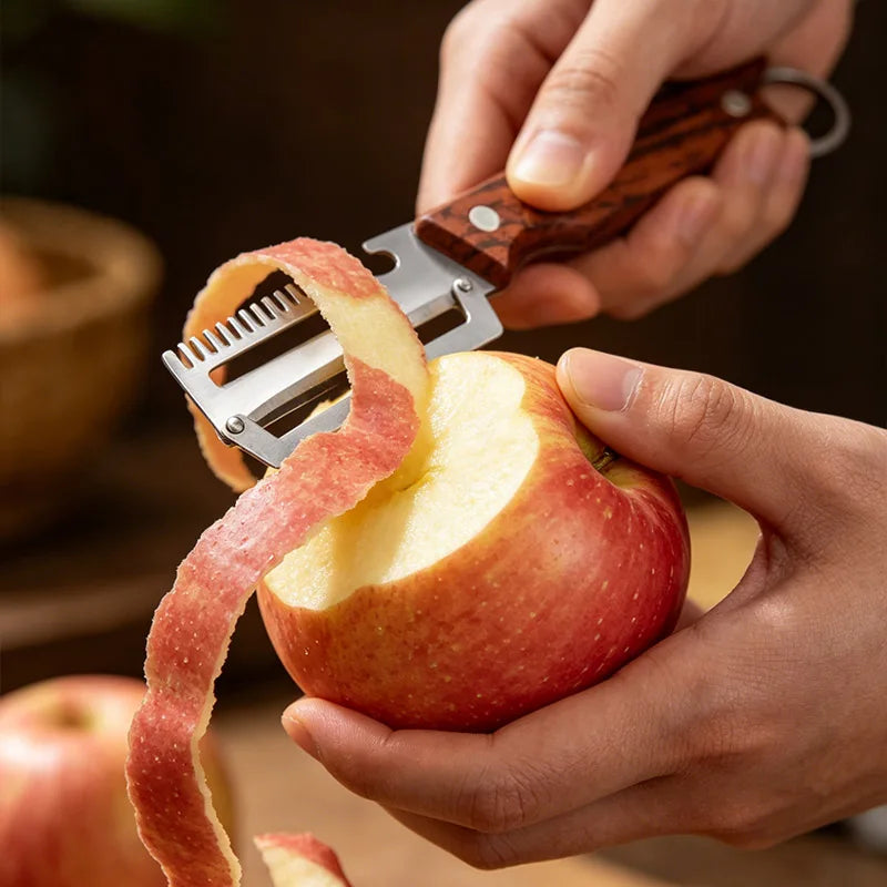3-in-1 Ergonomic Stainless Steel Fruit & Vegetable Peeler