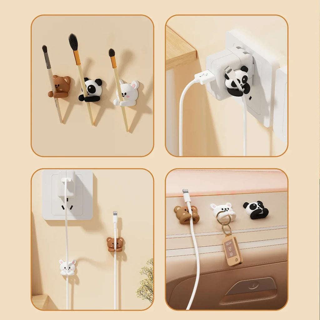 Silicone Desktop Cable Organizer & Cord Winder | Nail-Free