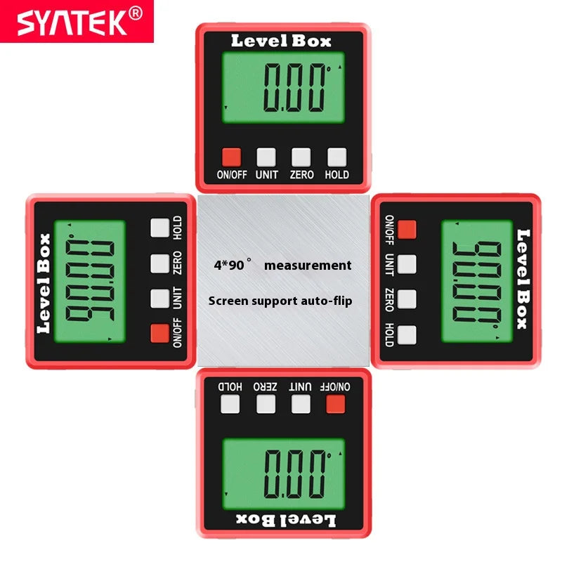 Digital Angle Meter – 360° Tilt Level Box & Precision Ruler