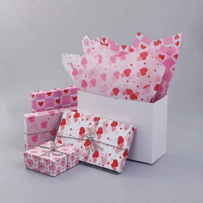Valentine's Day Love Printing Snow Pear Paper 50X35CM Flowers Wrapping